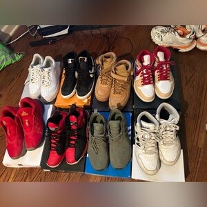 Size 9.5-10.5 shoes Men selling all 8. Can negotiate price just a little,